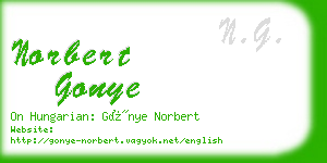 norbert gonye business card